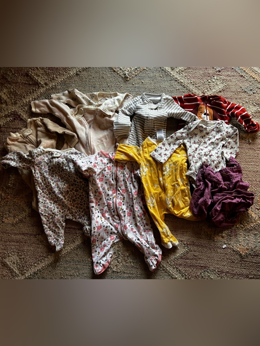 8 cotton front zip onesies for newborn (2 organic)